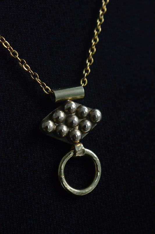 Aya Door Knocker Necklace (Brass)