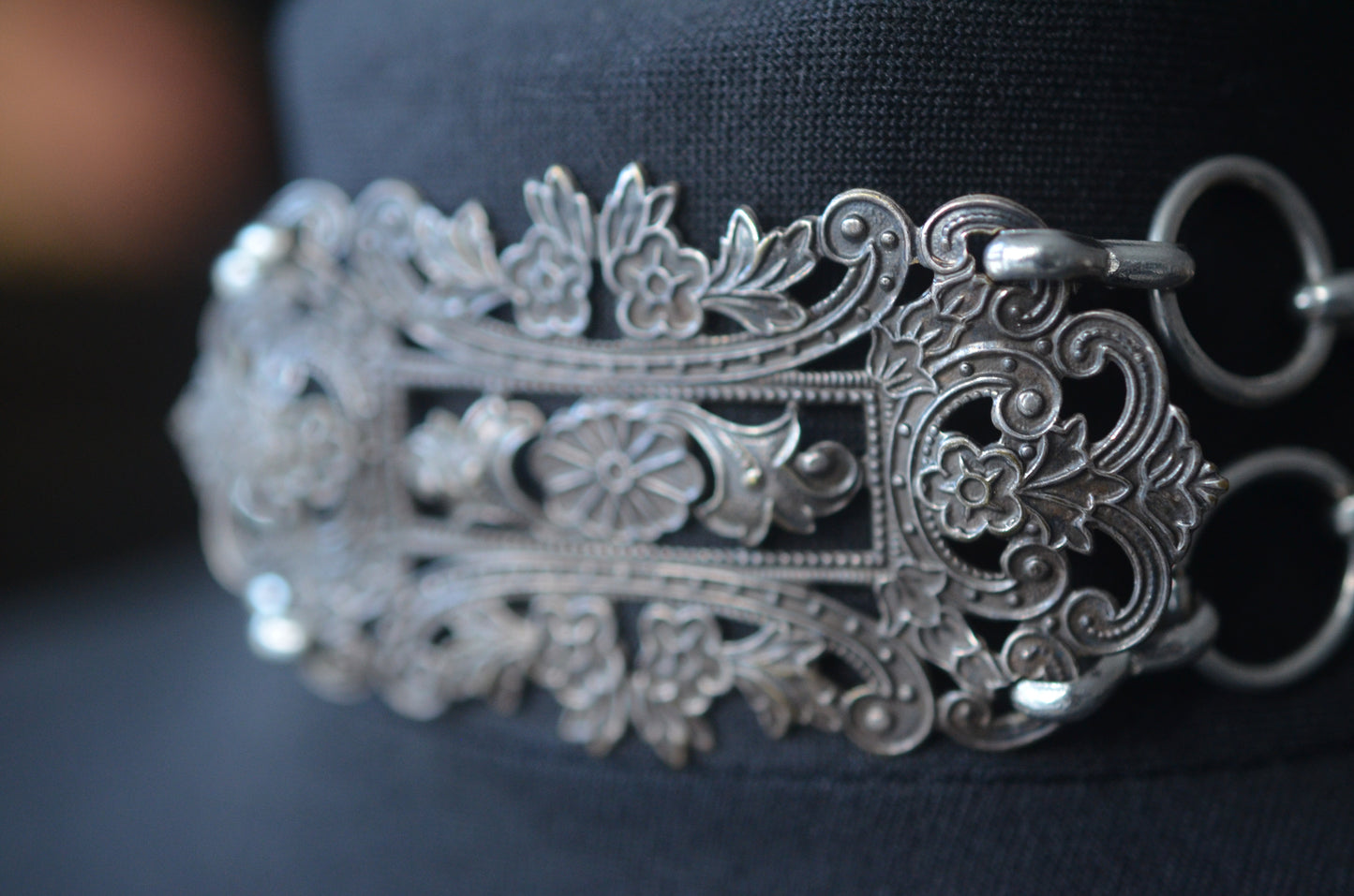 Ornate Vintage Reworked Choker Necklace