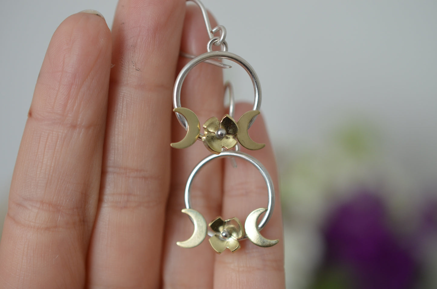 Blossom Moon Dangle Earrings