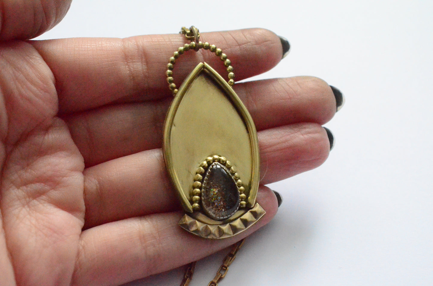 Ornate Brass Pendant