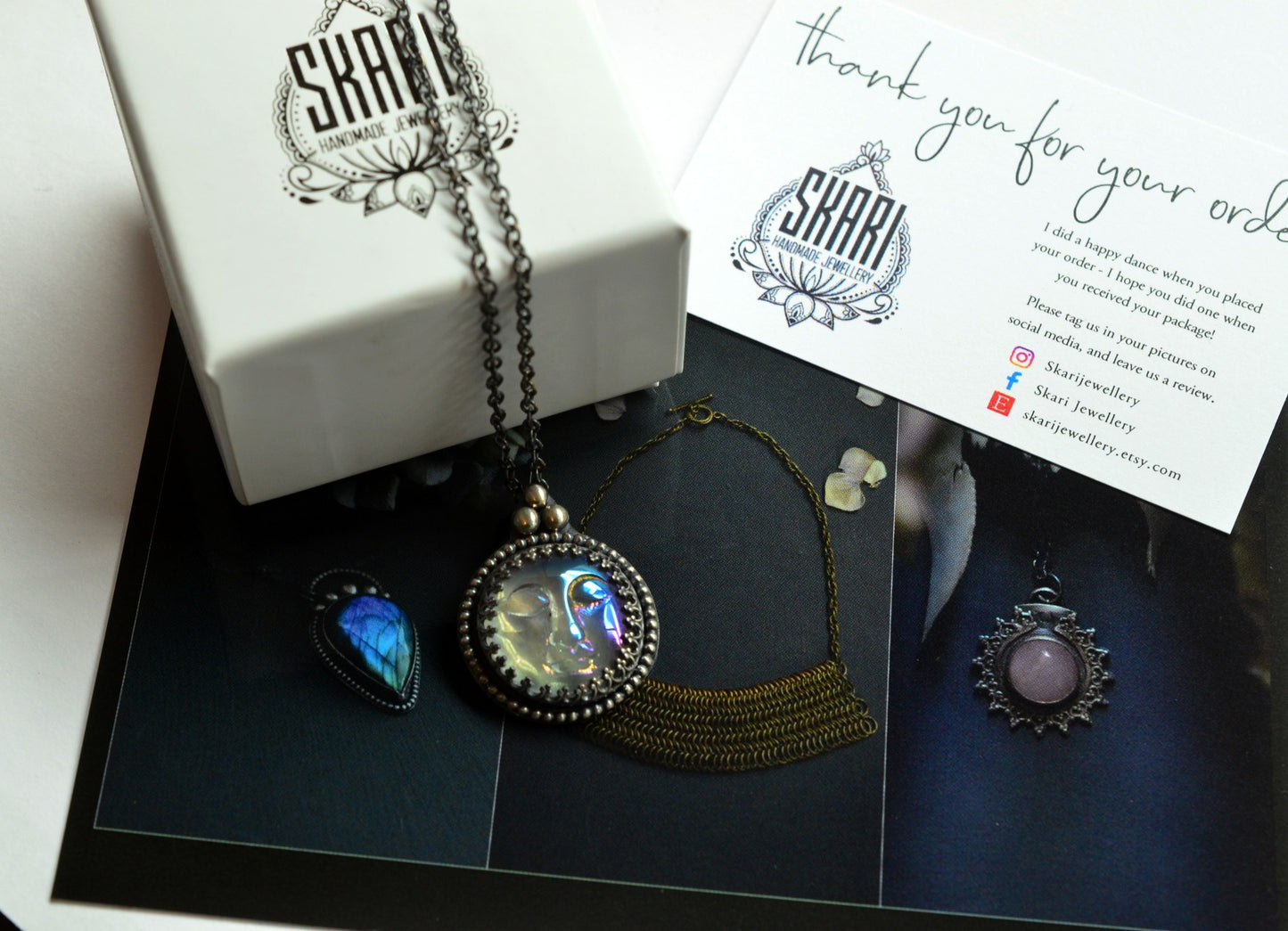 Full Moon Sterling Silver Necklace