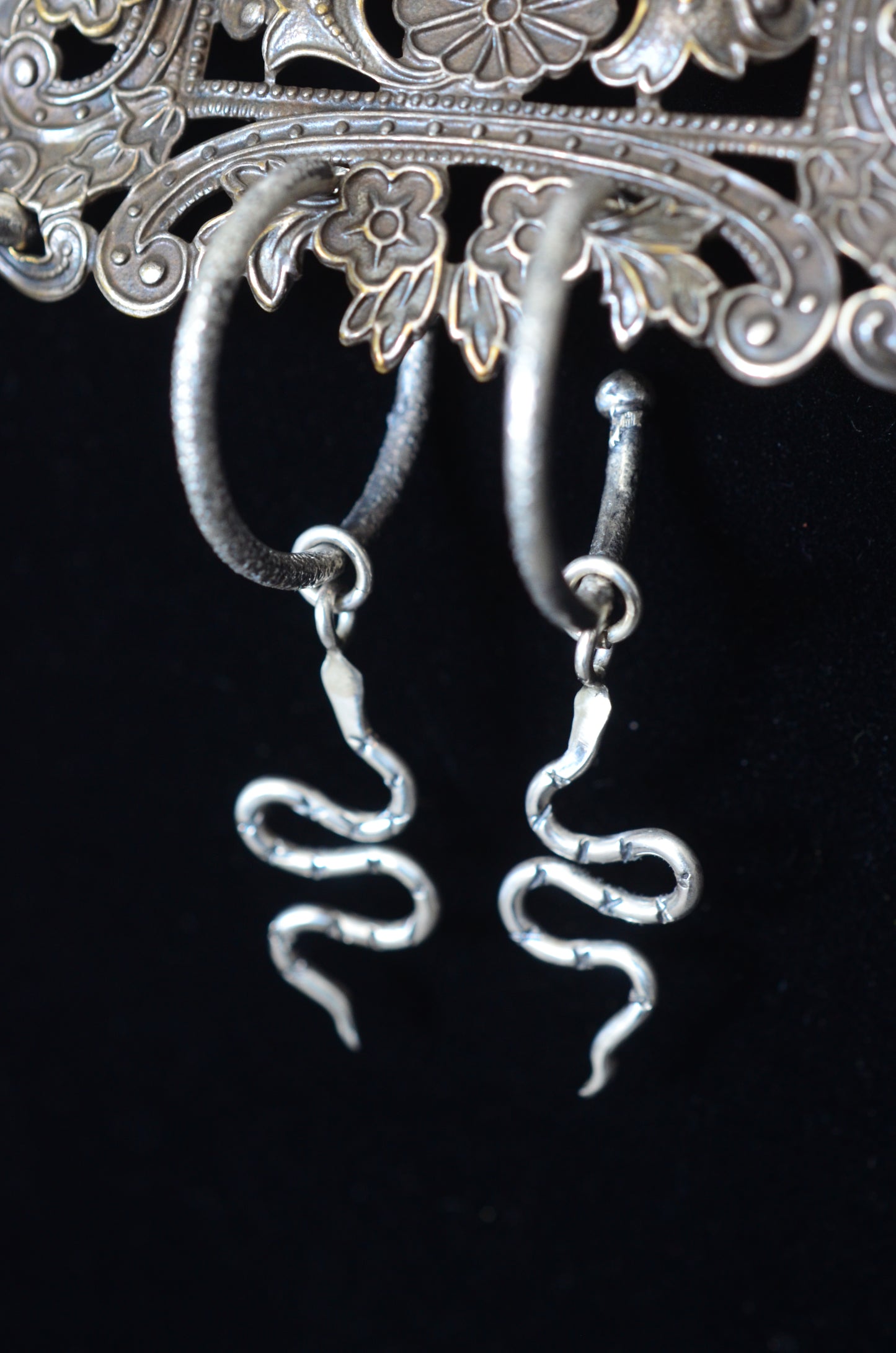 Snake Charm Hoop Earrings