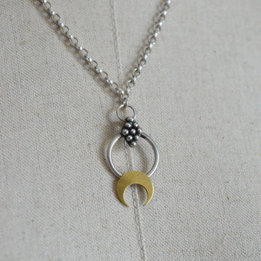 Ornate Crescent Moon Necklace