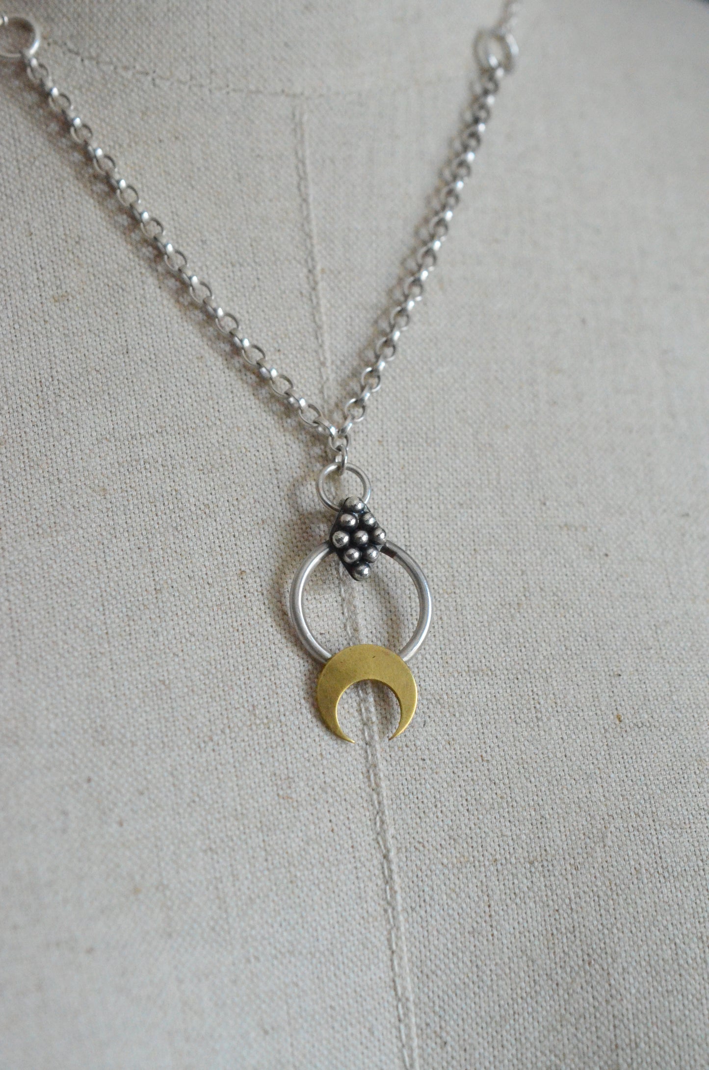 Ornate Crescent Moon Necklace