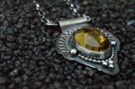 Beer Quartz & sterling silver Berber inspired necklace