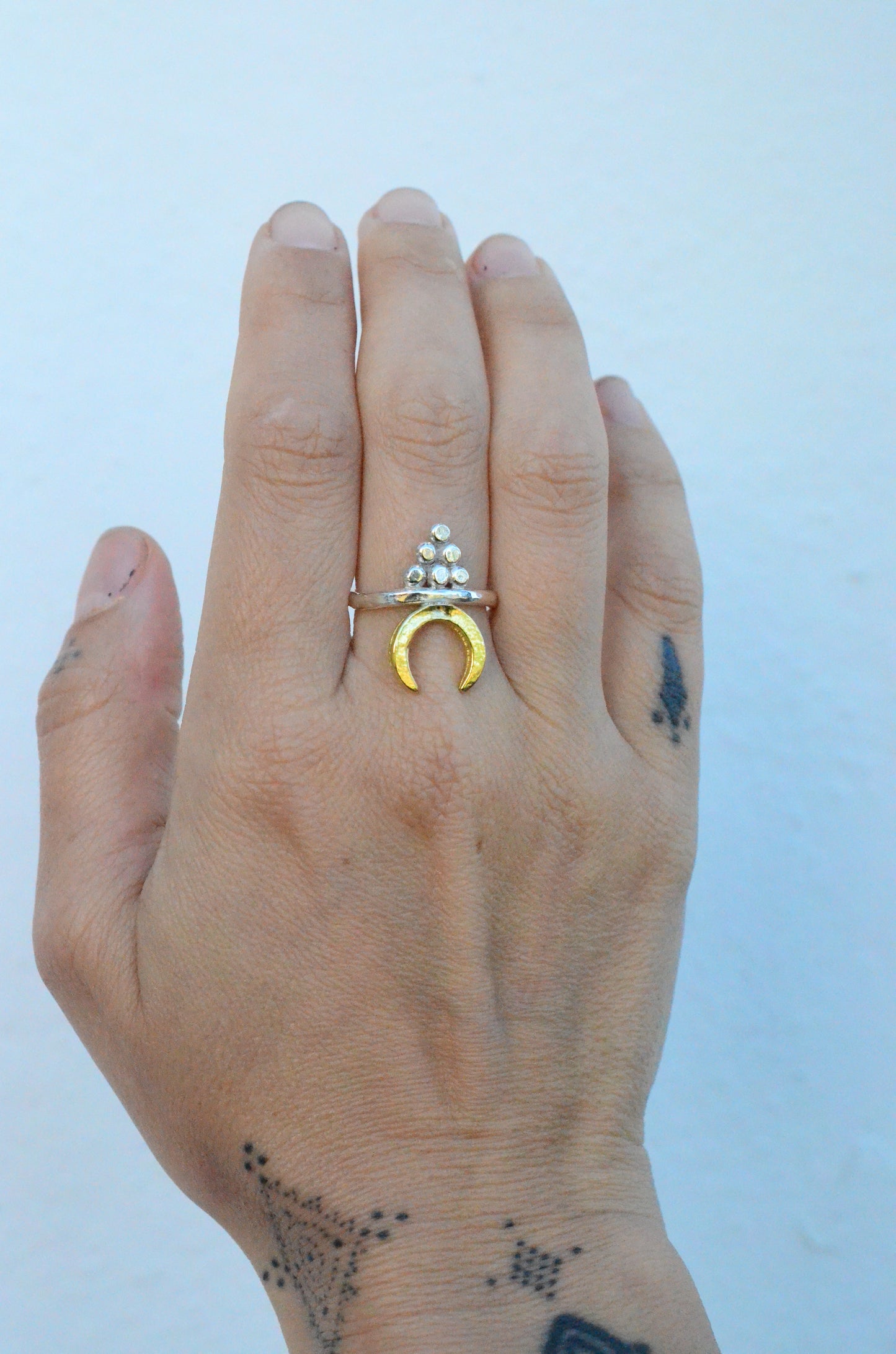 Crescent talisman ring