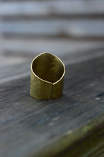 Ornate Brass Shield Ring