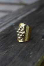 Ornate Brass Shield Ring