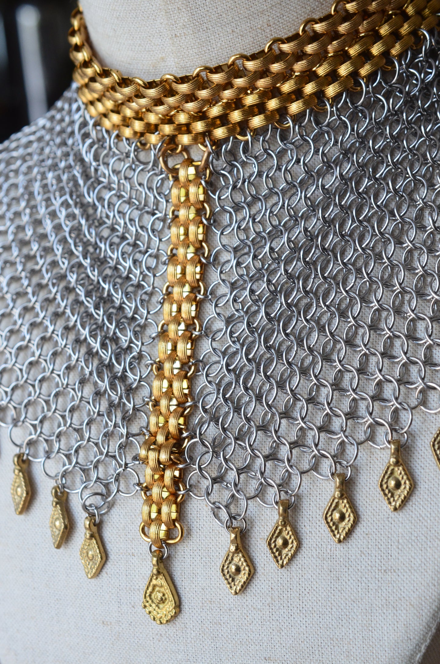 Ceremonial Chainmail Collar Necklace
