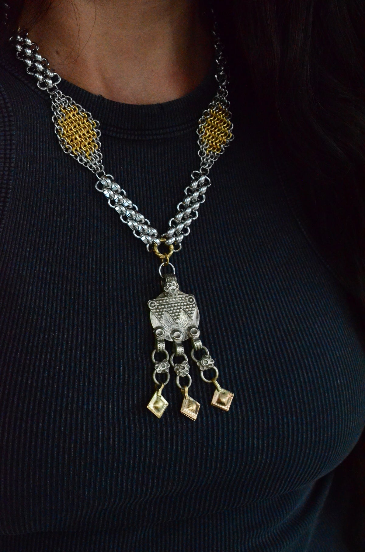 Vintage Kuchi Coin Statement Necklace