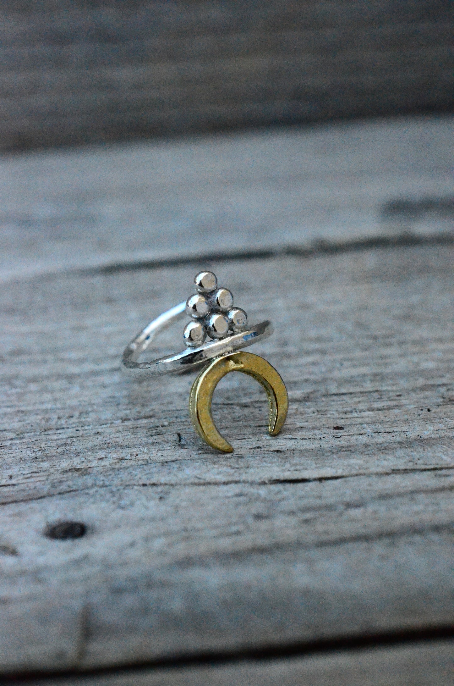Crescent talisman ring