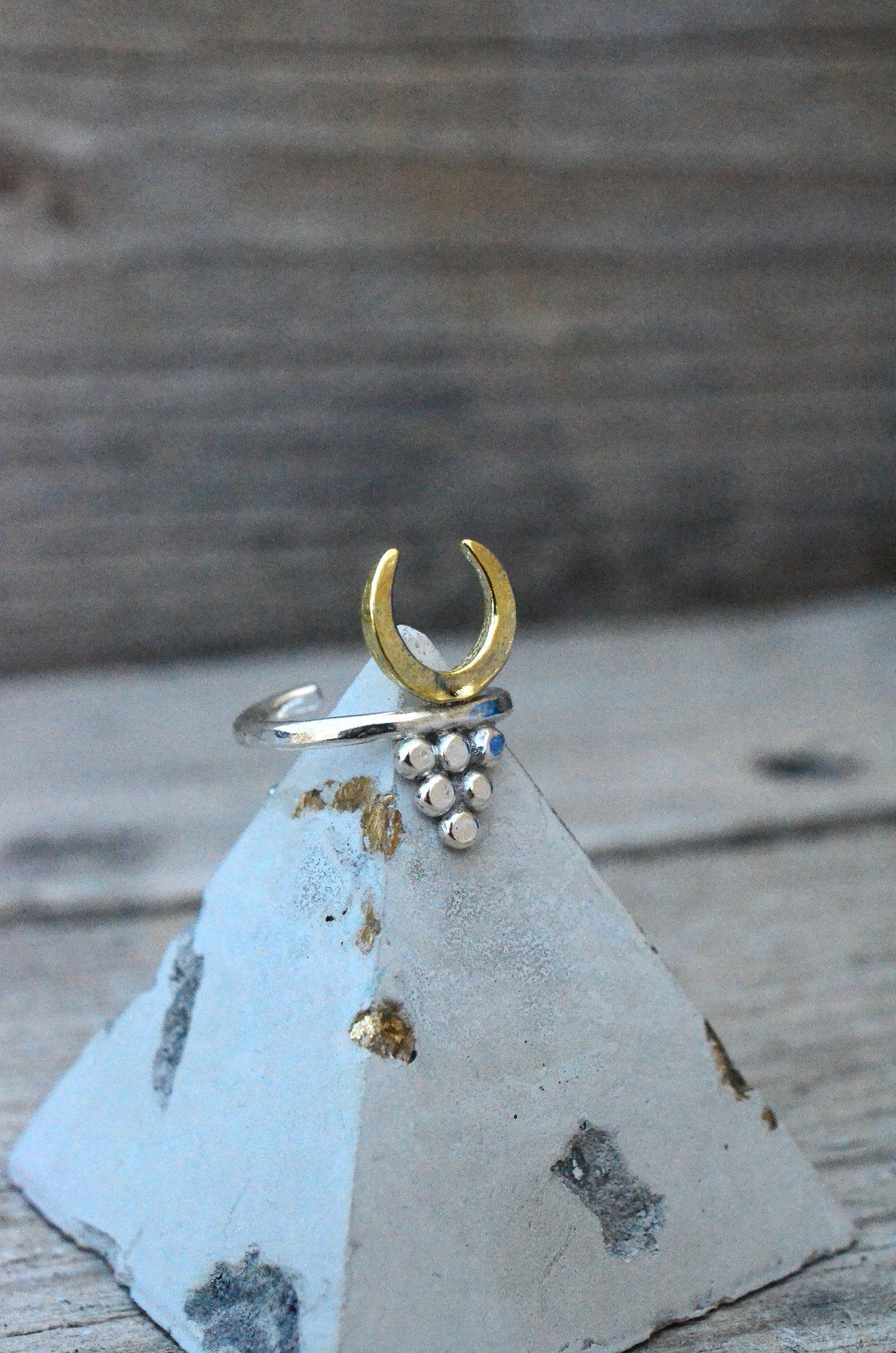 Crescent talisman ring