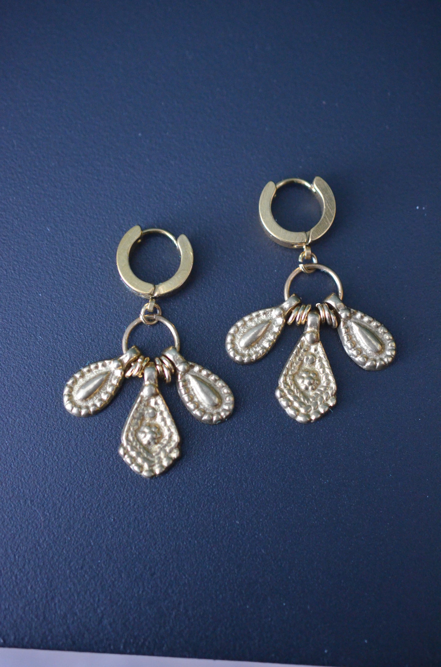 Trip Tribal Huggie Earrings