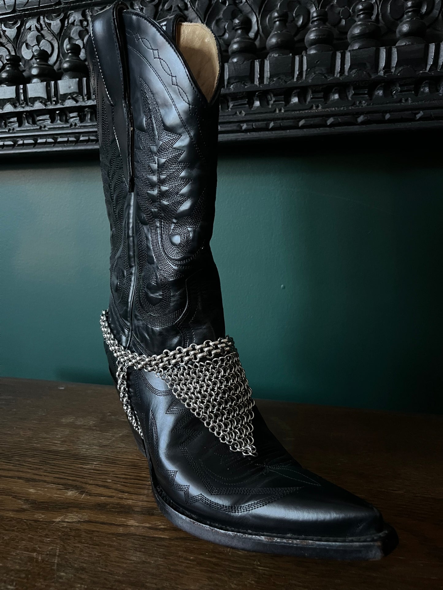 Stainless Steel Chainmail Boot Straps