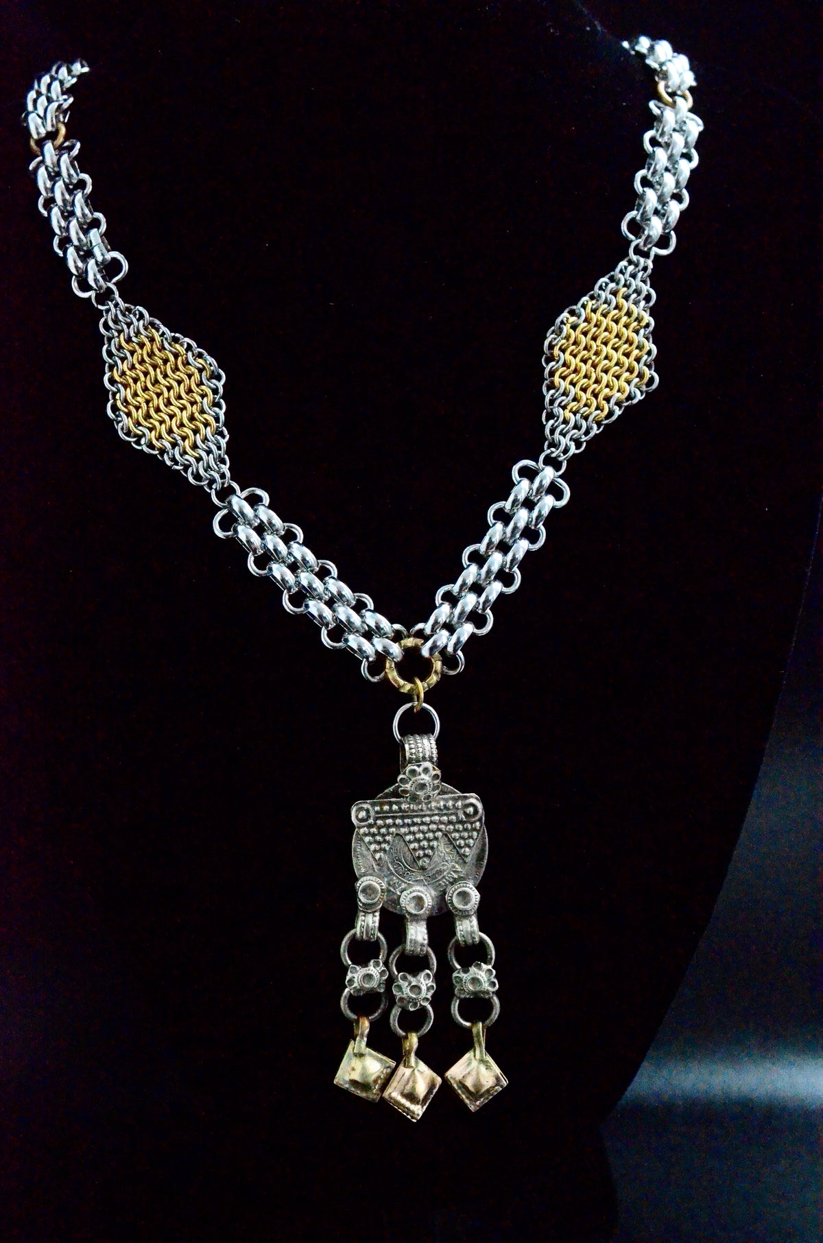 Vintage Kuchi Coin Statement Necklace