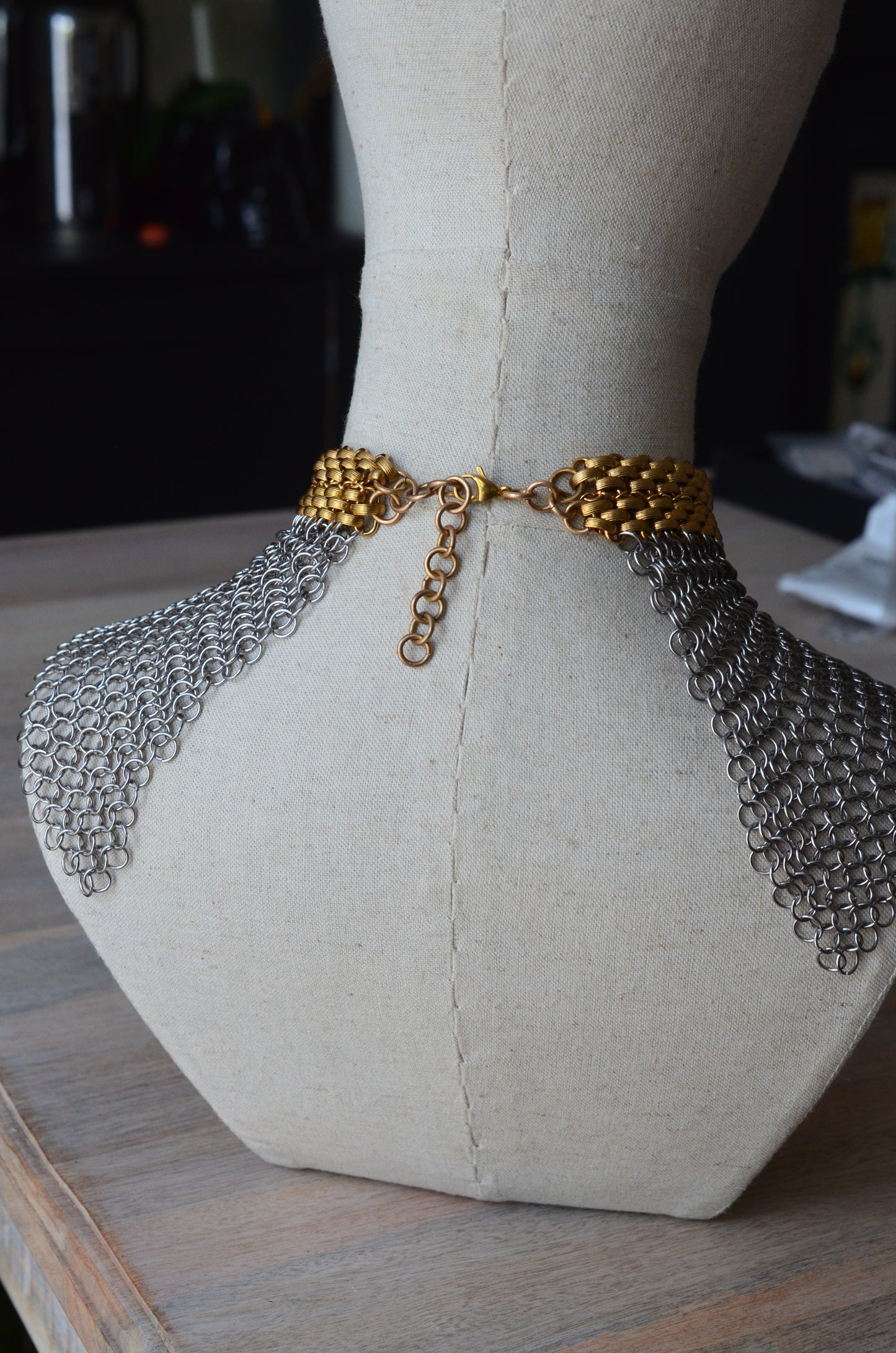 Ceremonial Chainmail Collar Necklace