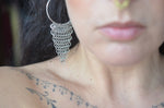 Large Stainless Steel Chainmaille Hoop Earrings