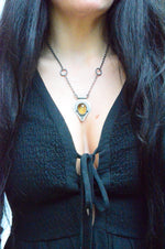 Beer Quartz & sterling silver Berber inspired necklace