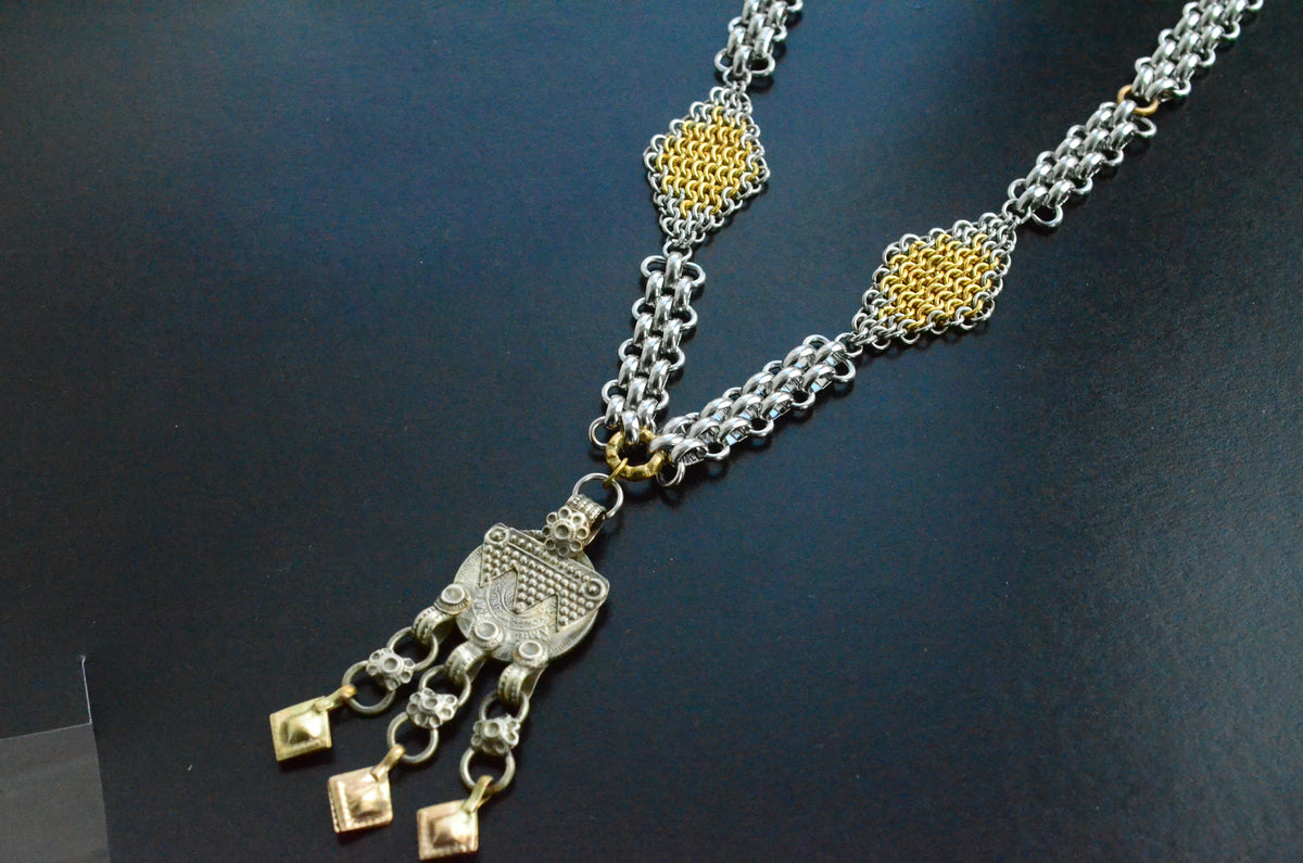 Vintage Kuchi Coin Statement Necklace
