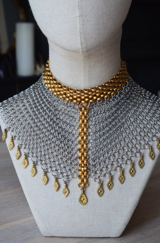 Ceremonial Chainmail Collar Necklace