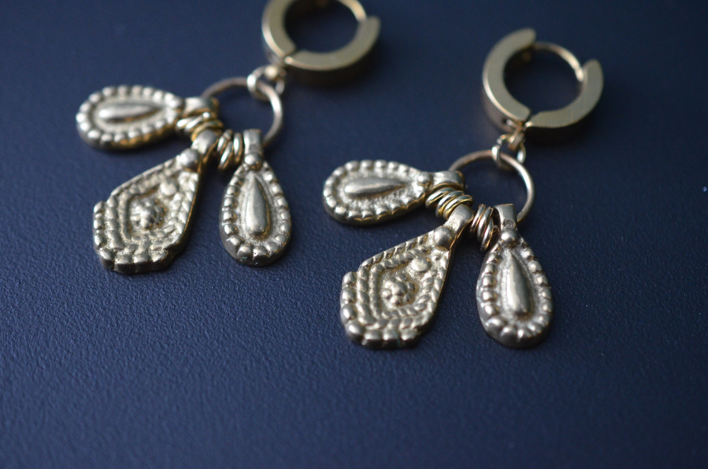 Trip Tribal Huggie Earrings