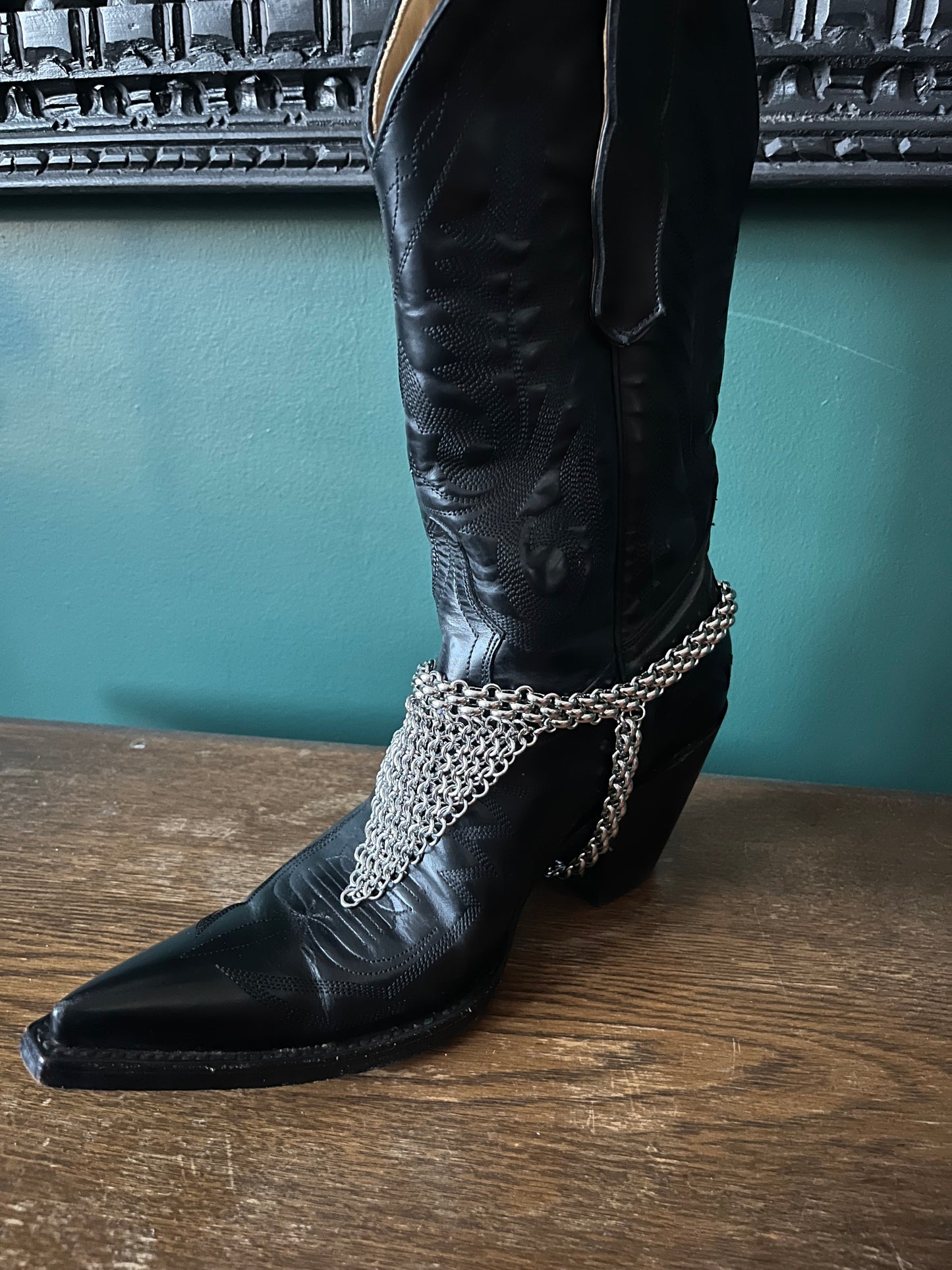 Stainless Steel Chainmail Boot Straps