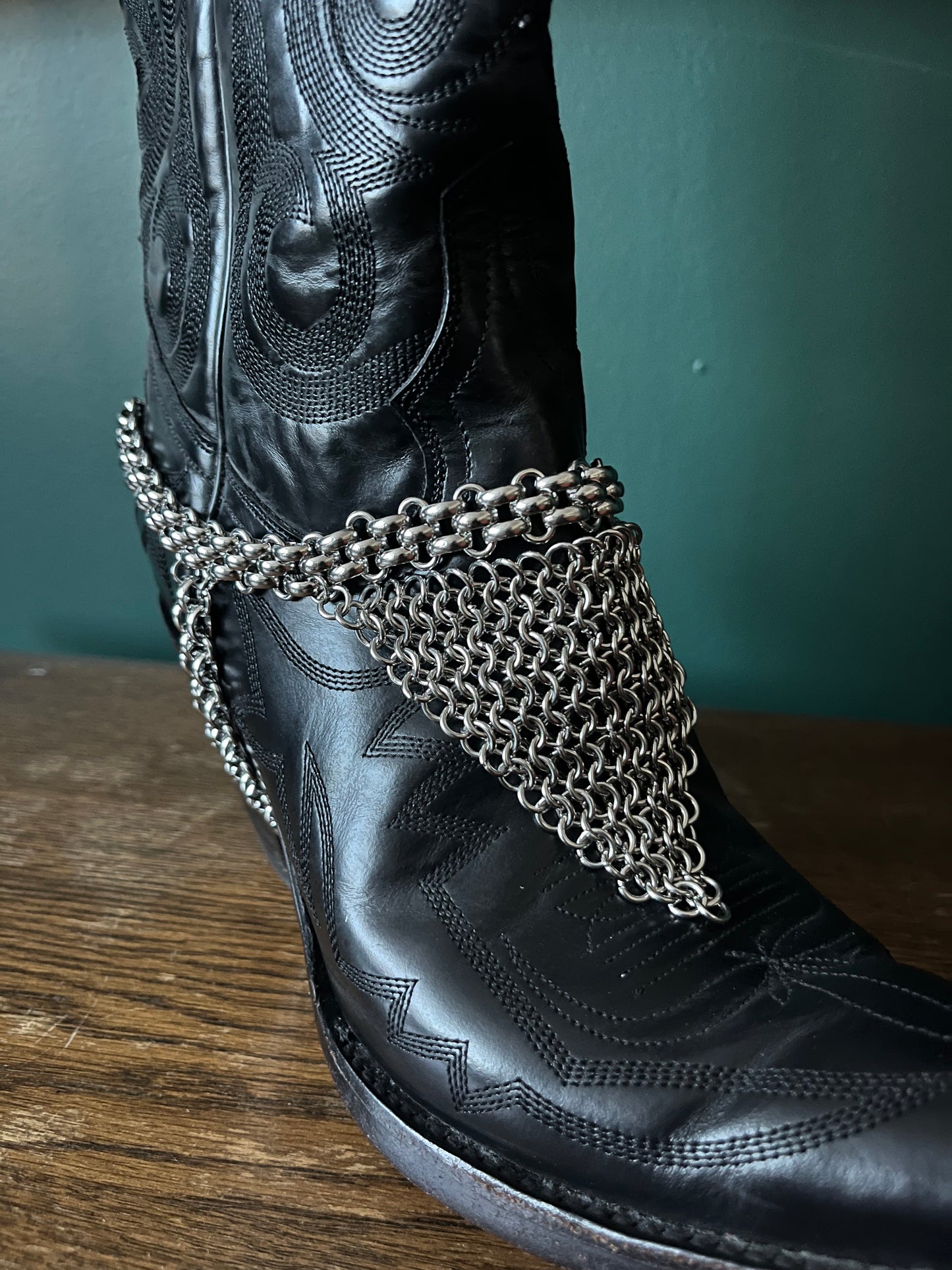 Stainless Steel Chainmail Boot Straps