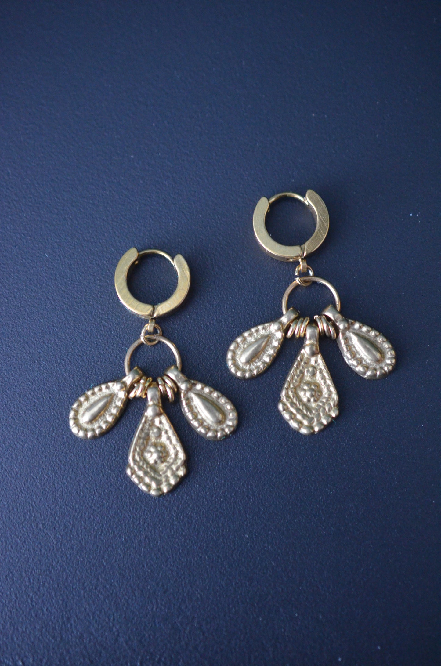 Trip Tribal Huggie Earrings