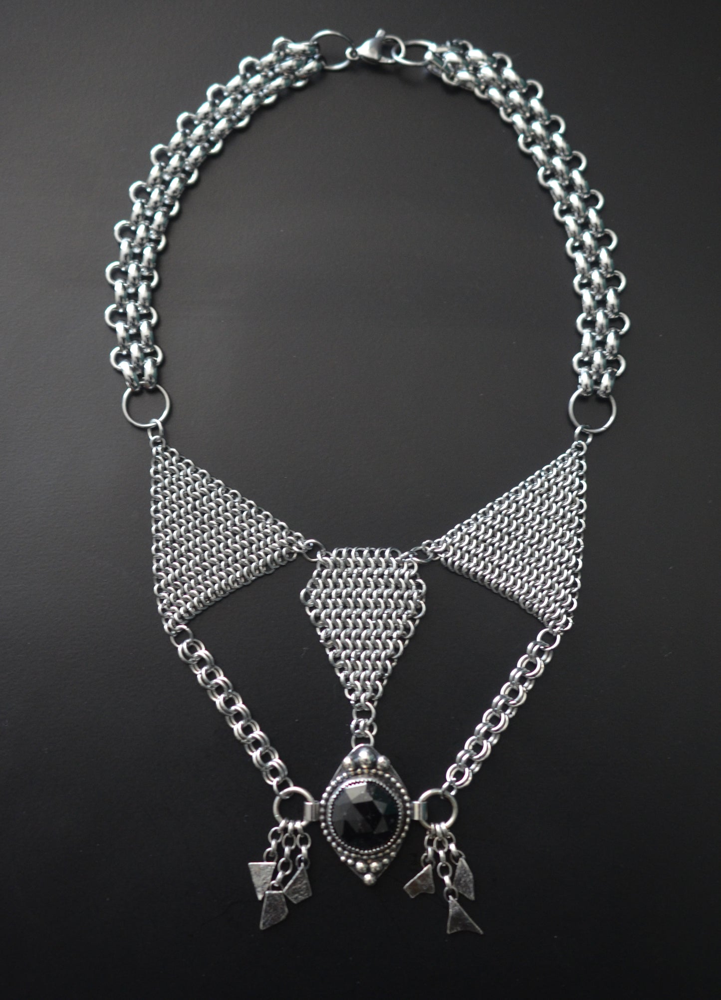 Artemisia Chainmaille and Hematite Necklace