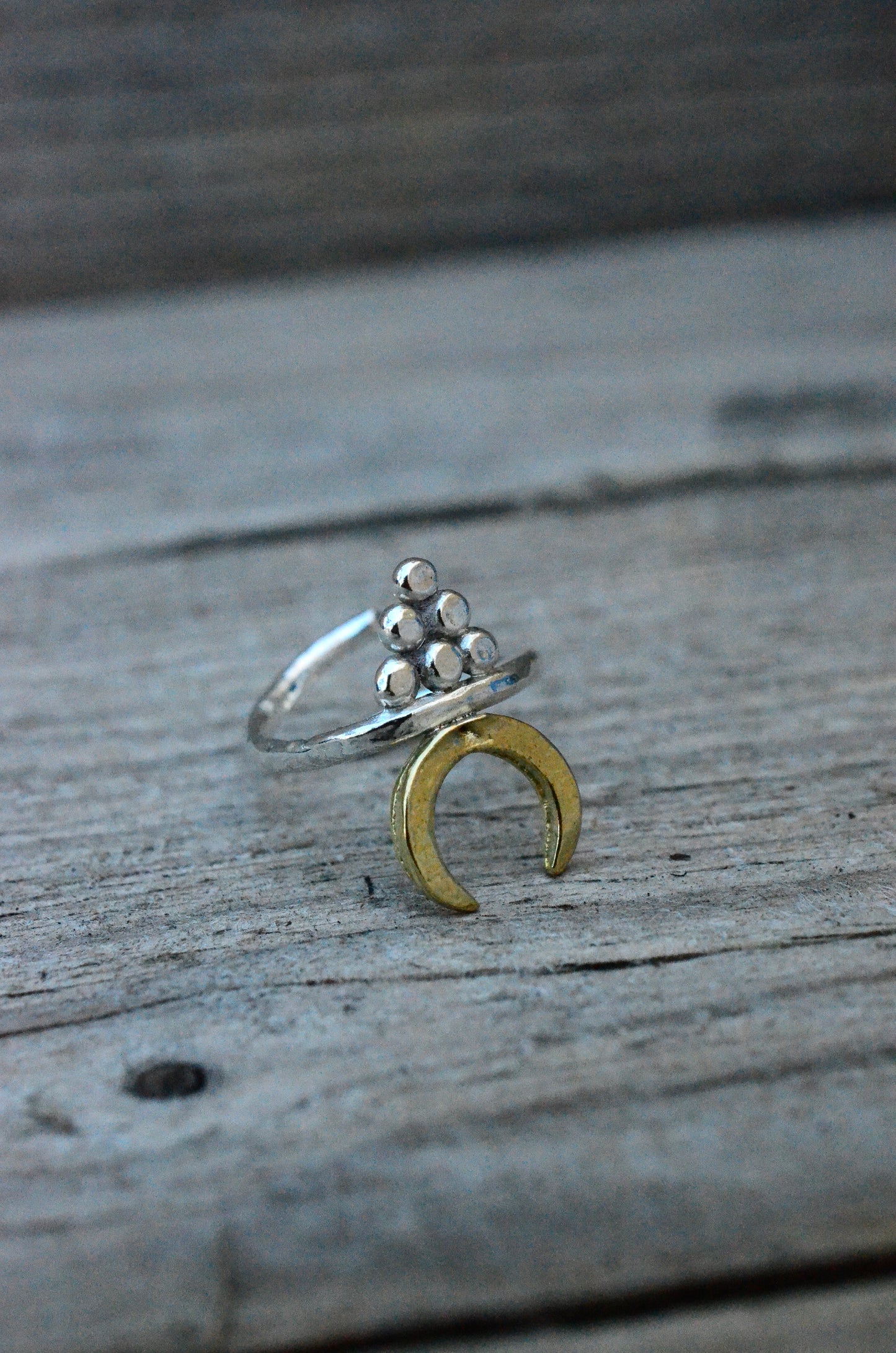 Crescent talisman ring
