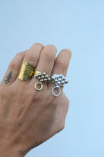 Brass Door Knocker Ring - Hammered Band