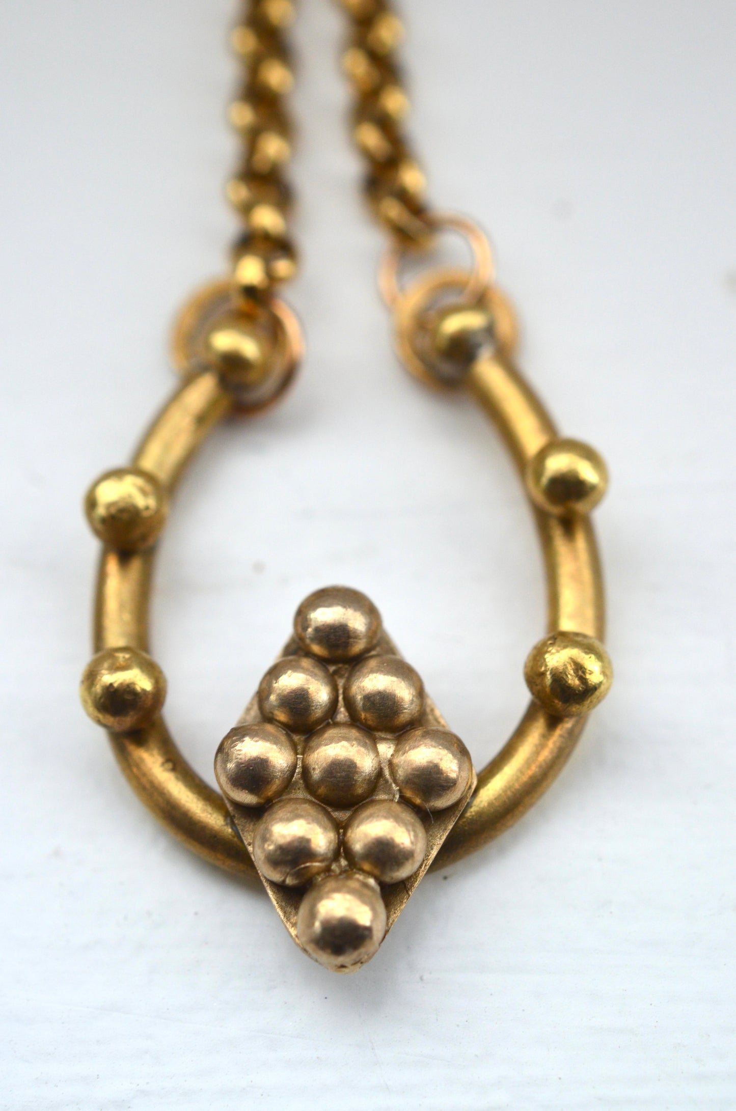 Lucky Horseshoe Necklace – Handmade Brass on Stainless Steel Belcher Chain