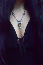 Beer Quartz & sterling silver Berber inspired necklace