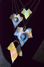 Copper & Mother of Pearl Ivy Leaf Necklace