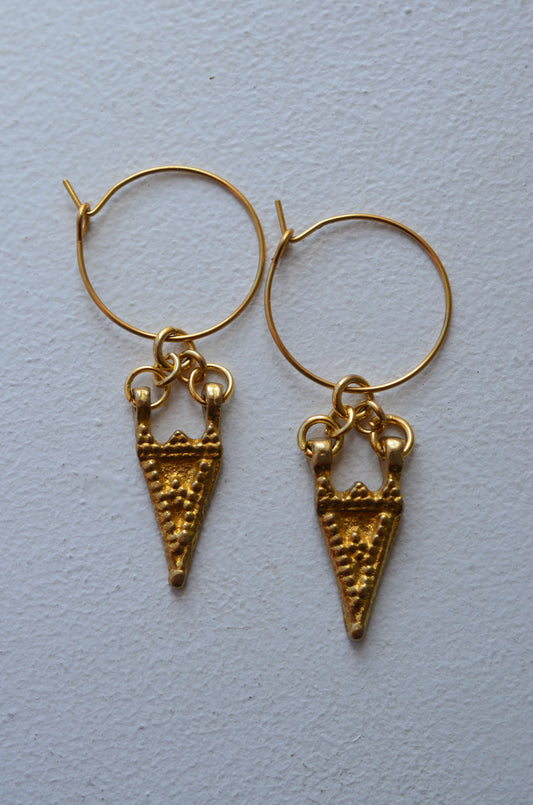 Stainless Steel & Brass Light Weight Bohemian Hoop Earrings