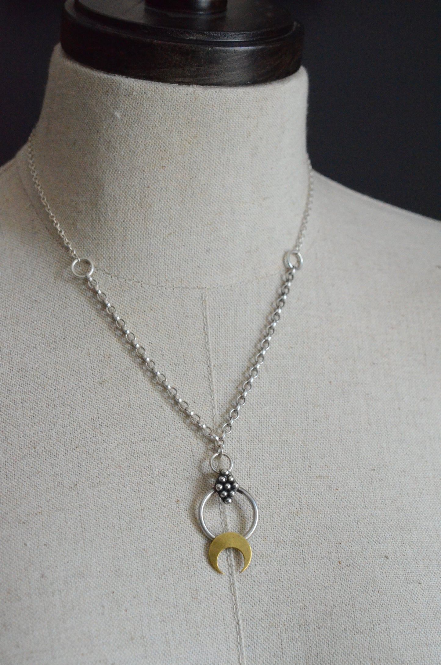 Ornate Crescent Moon Necklace