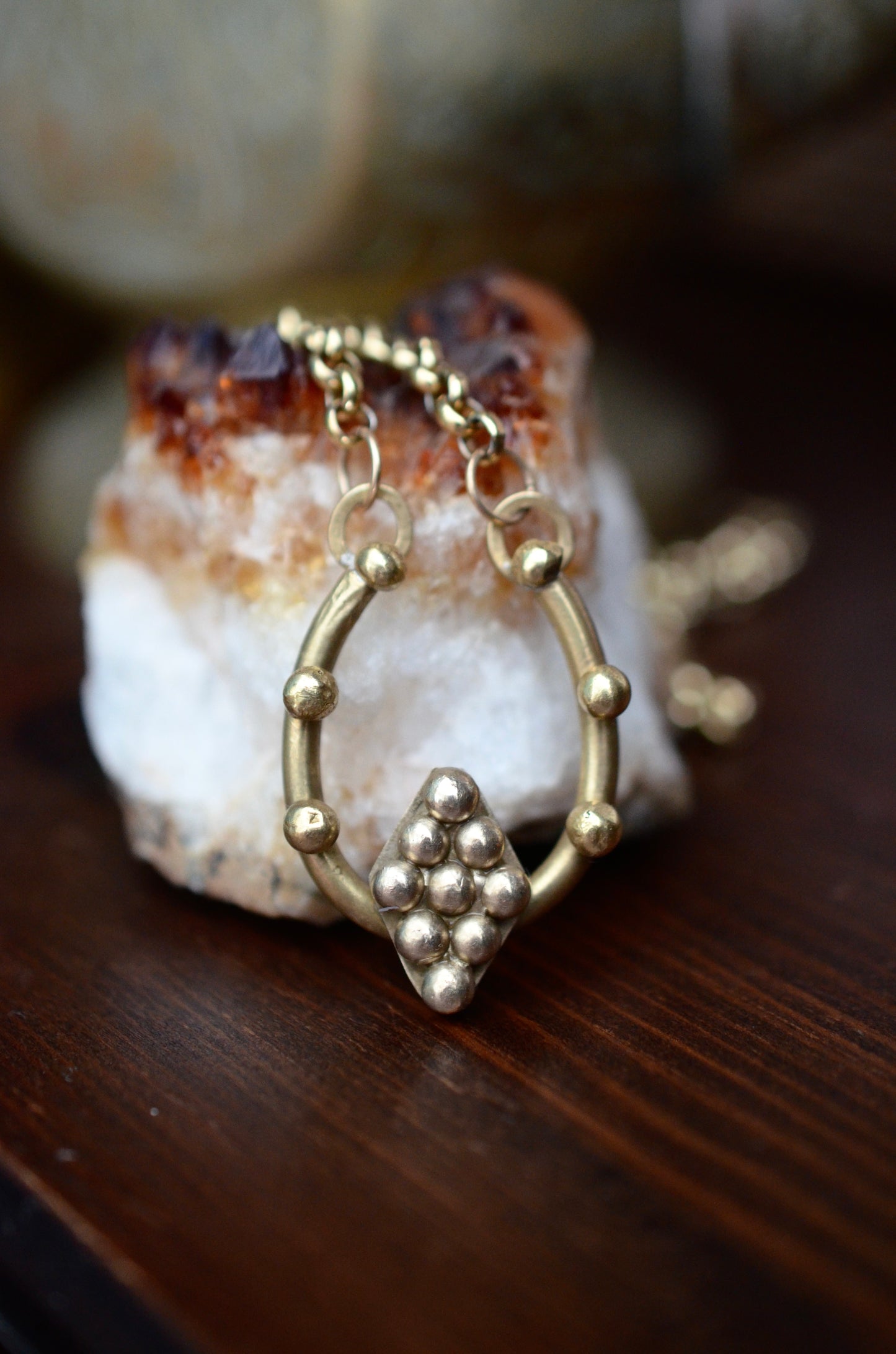 Lucky Horseshoe Necklace – Handmade Brass on Stainless Steel Belcher Chain