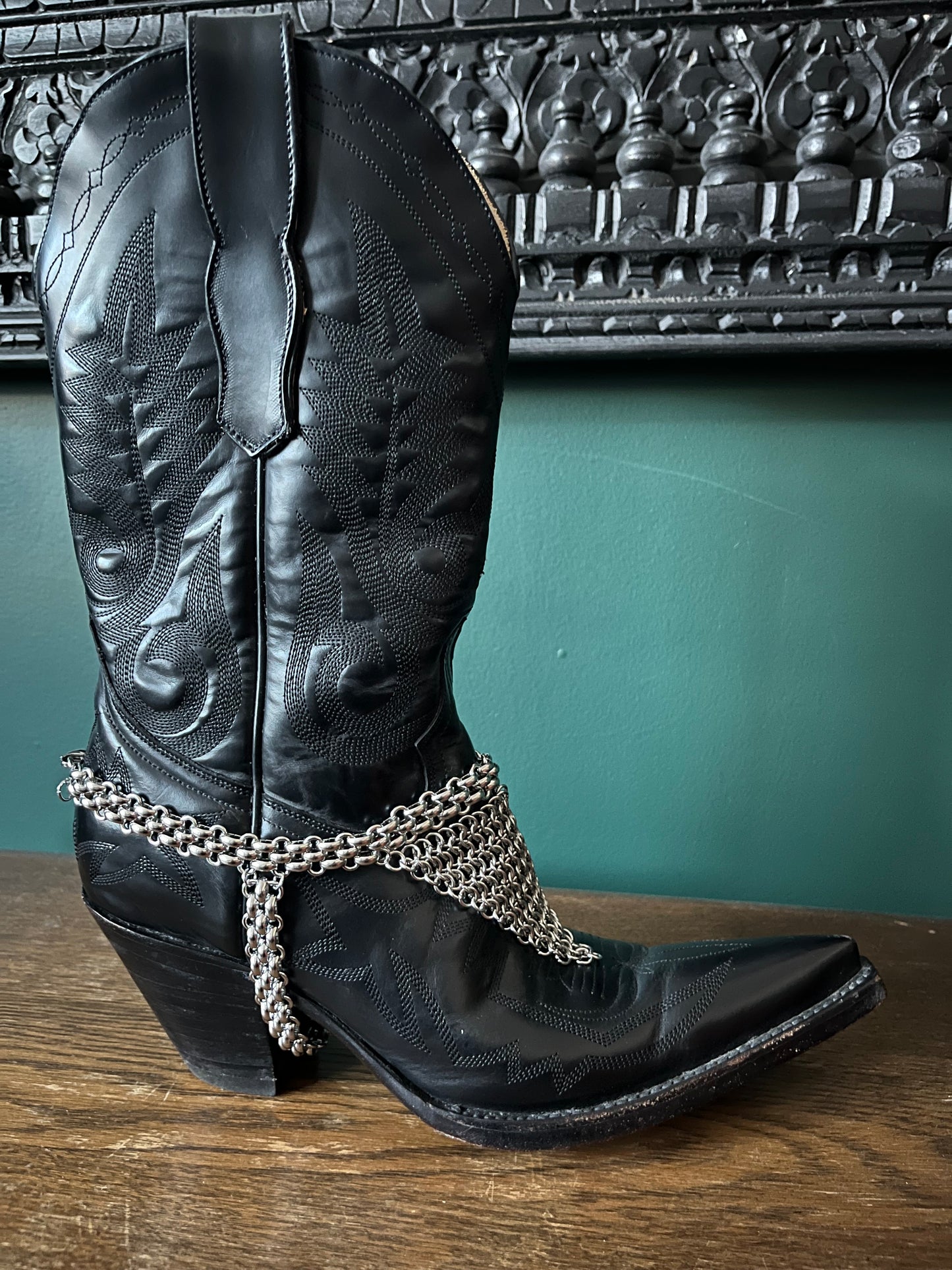 Stainless Steel Chainmail Boot Straps
