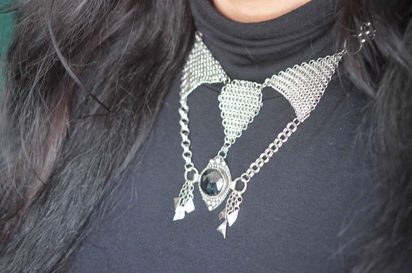 Artemisia Chainmaille and Hematite Necklace