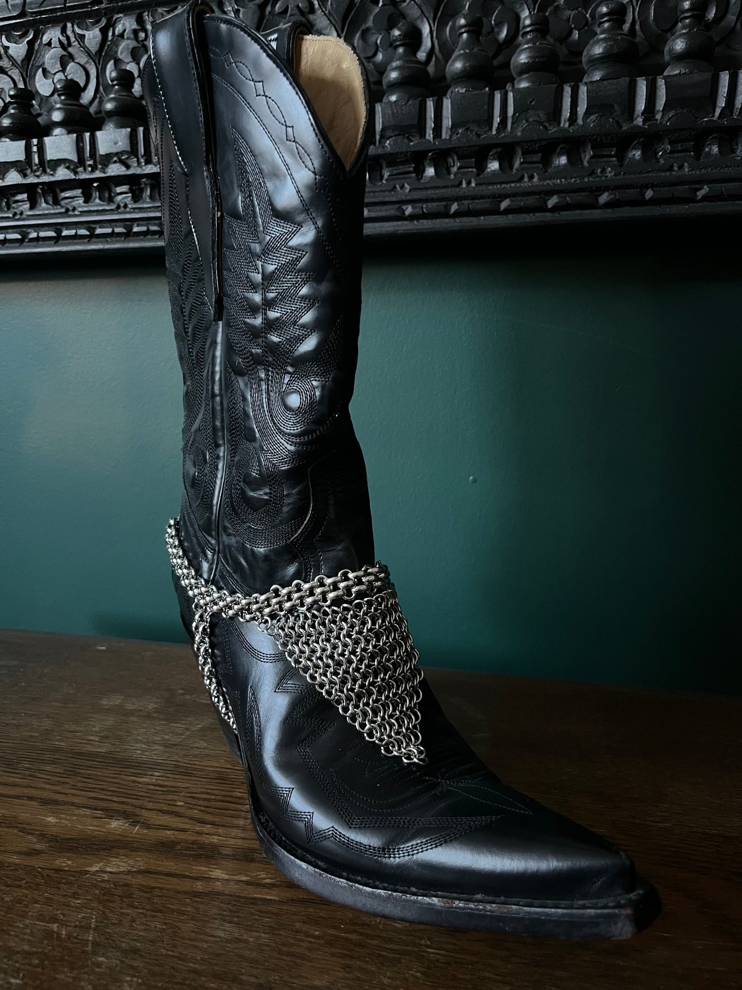 Stainless Steel Chainmail Boot Straps