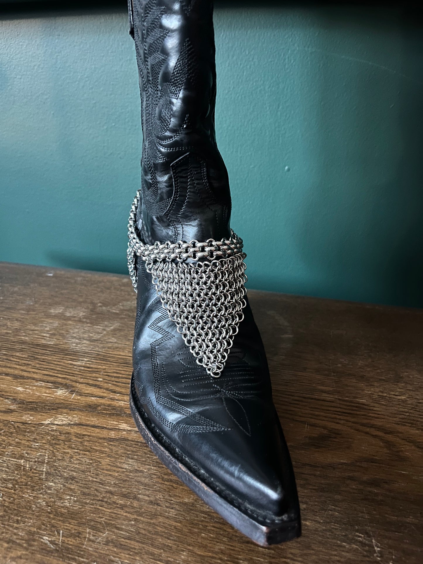 Stainless Steel Chainmail Boot Straps
