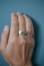 Brass Door Knocker Ring - Hammered Band