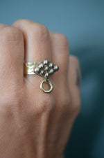 Brass Door Knocker Ring - Hammered Band