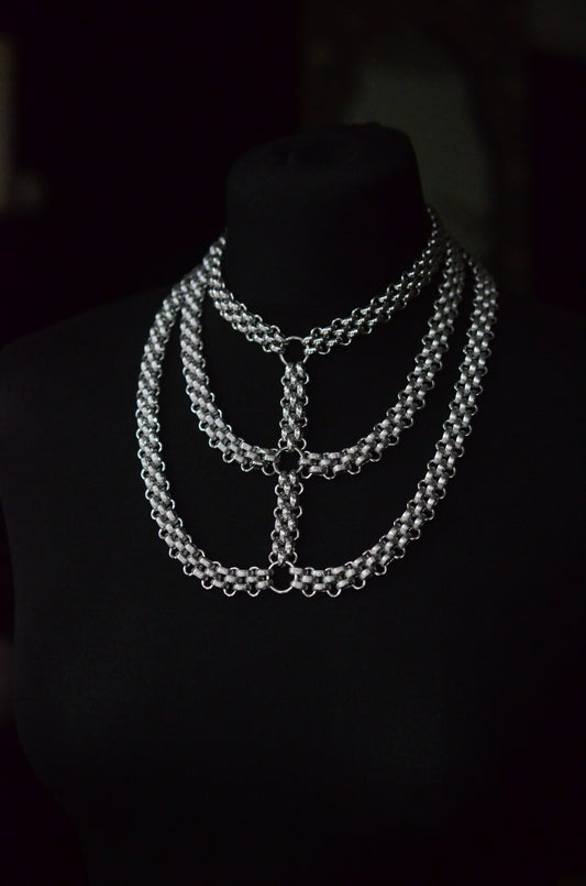 Voodoo Child Stainless Steel Bib Necklace