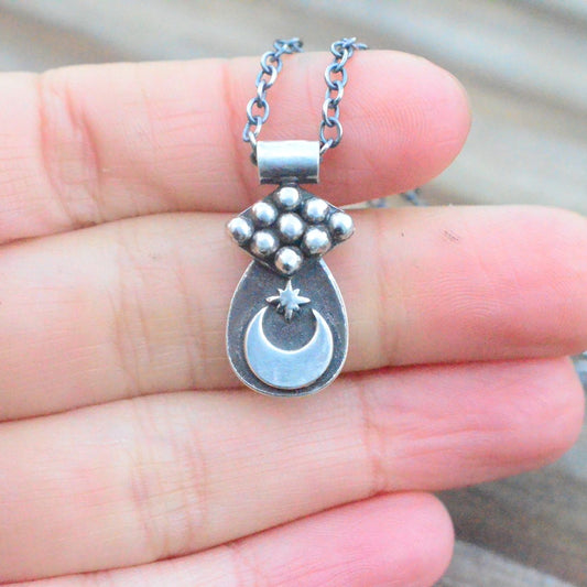 Crescent Moon & Star Necklace