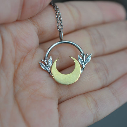 Floral Moon Pendant