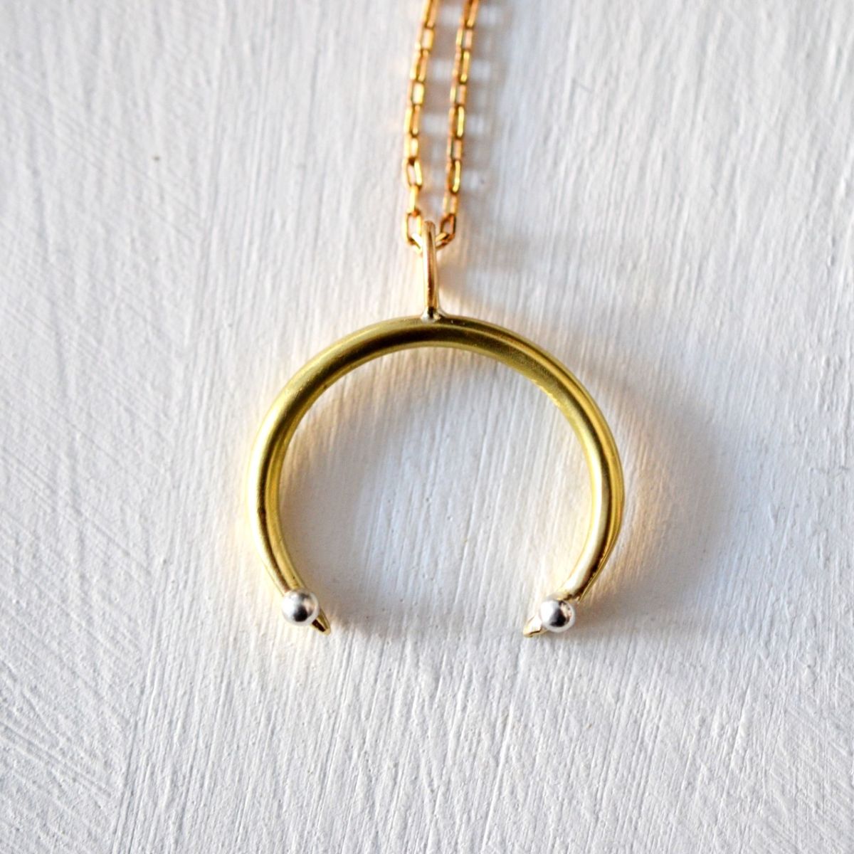 Lucky Crescent Moon Pendant