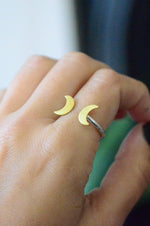 Triple Moon Goddess Ring