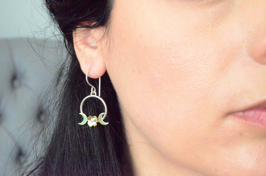 Blossom Moon Dangle Earrings