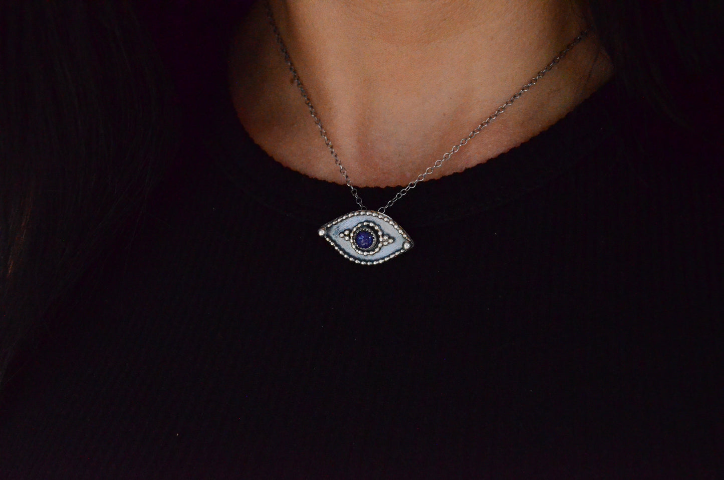 Lapis Lazuli Eye Talisman Necklace